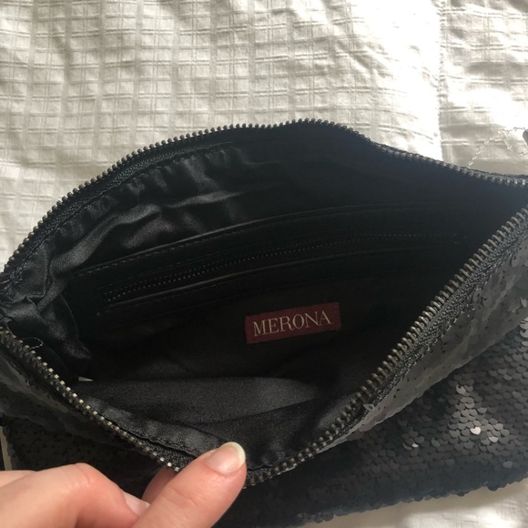 Black Sequin Clutch - Picture 5 of 5